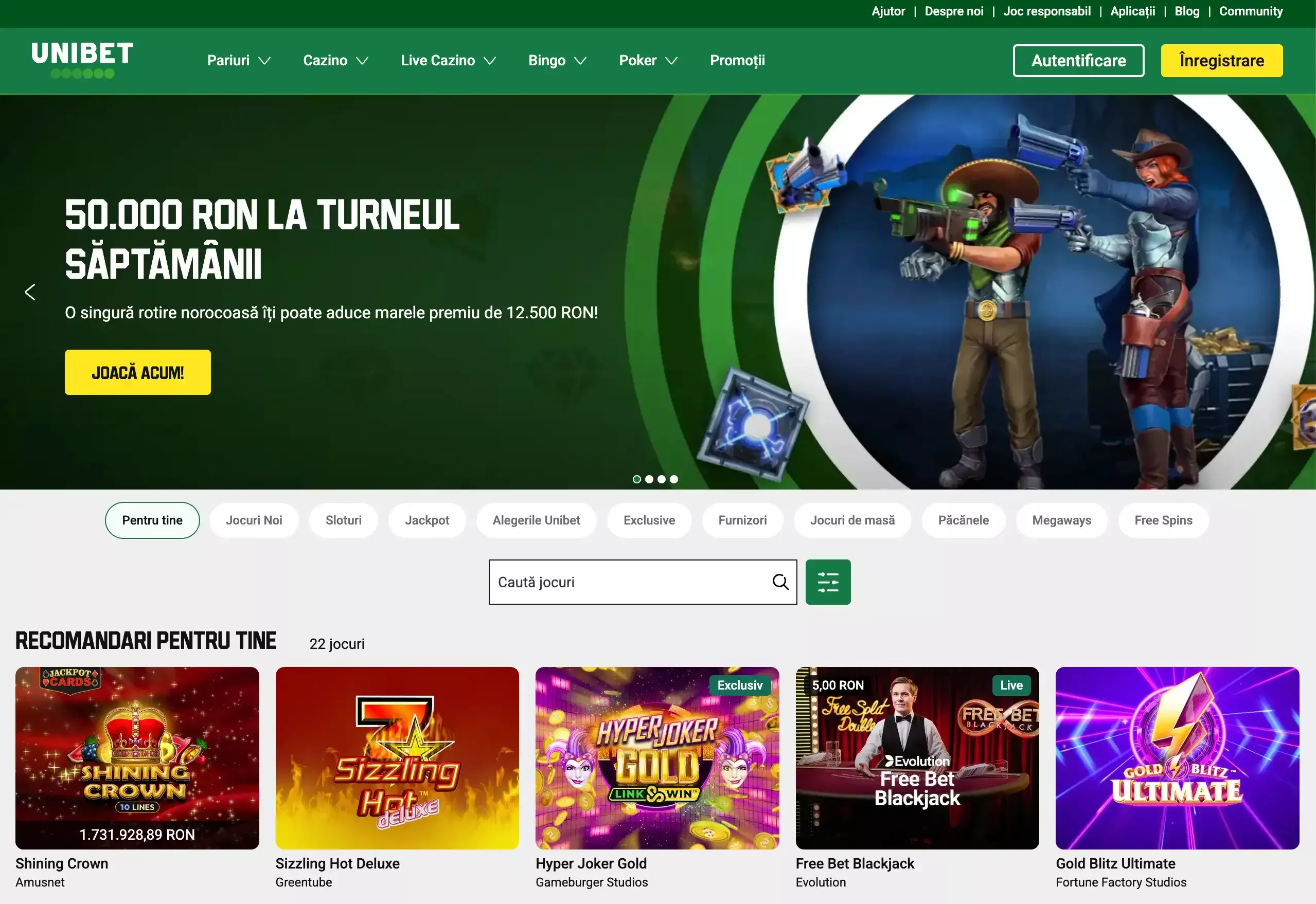 Jocuri Unibet