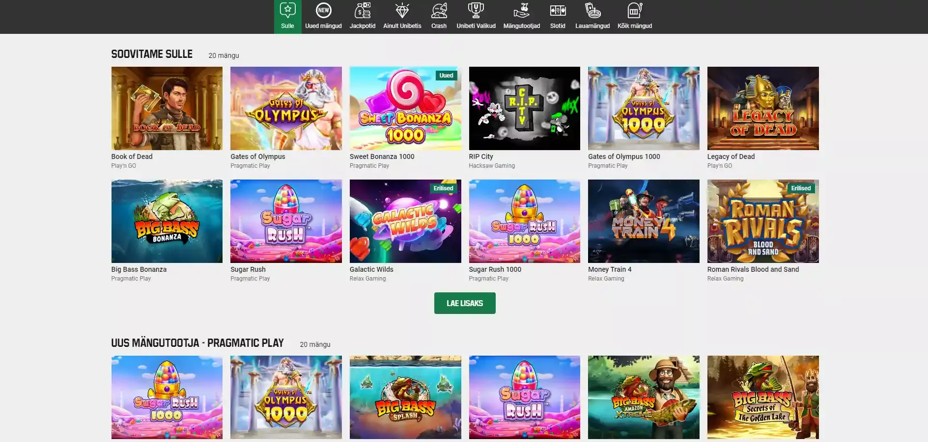 Unibet mänguautomaadid Laadi alla