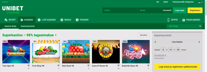 Unibet mänguautomaadid