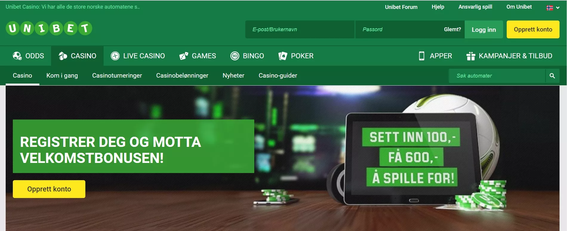 Unibet bonusai